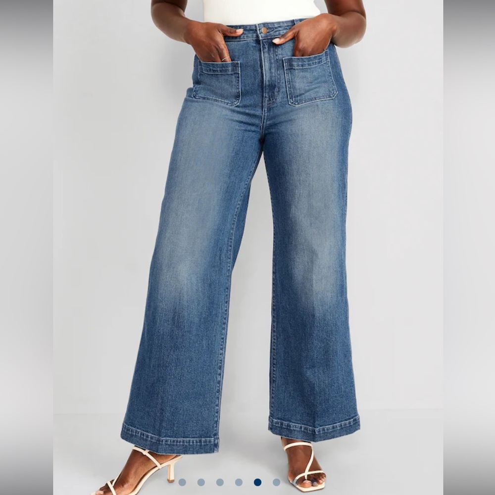 Old Navy - Extra High-Waisted Trouser Wide-Leg Jeans for Women size 20